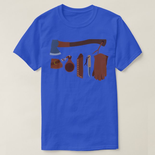 Bushcraft Kit Survival Prepping Camping T-Shirt (Design Front)