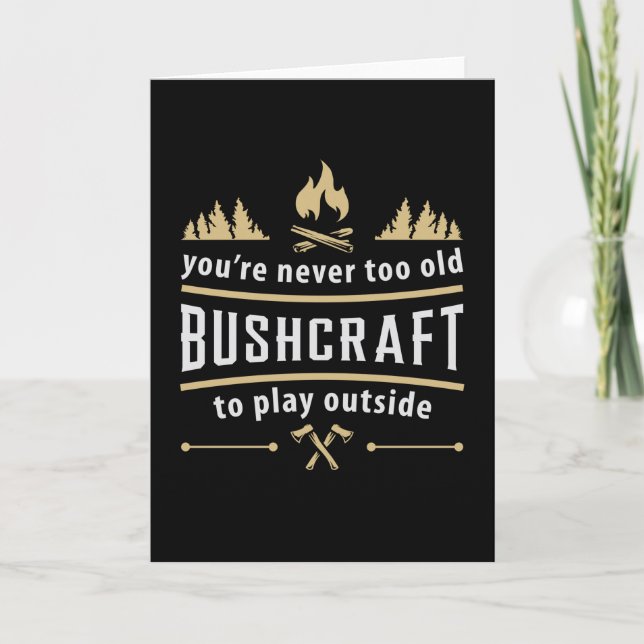 Bushcraft Outdoor Apocalypse Survival Funny Gift Card (Front)