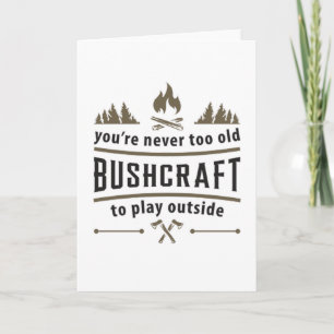 Bushcraft Outdoor Apocalypse Survival Gift Idea Card