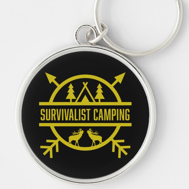 Bushcraft Outdoor Survivalist  Key Ring (Front)