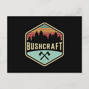 Bushcraft Retro Survival Survivor Bushcrafter Gift Postcard