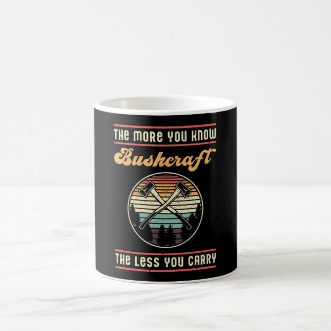 Bushcraft Survival Retro Bushcrafter Funny Gift Coffee Mug (Center)
