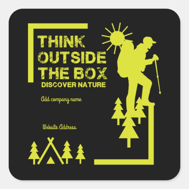 Bushcraft Training And Tour Company Promotion Larg Square Sticker (Front)