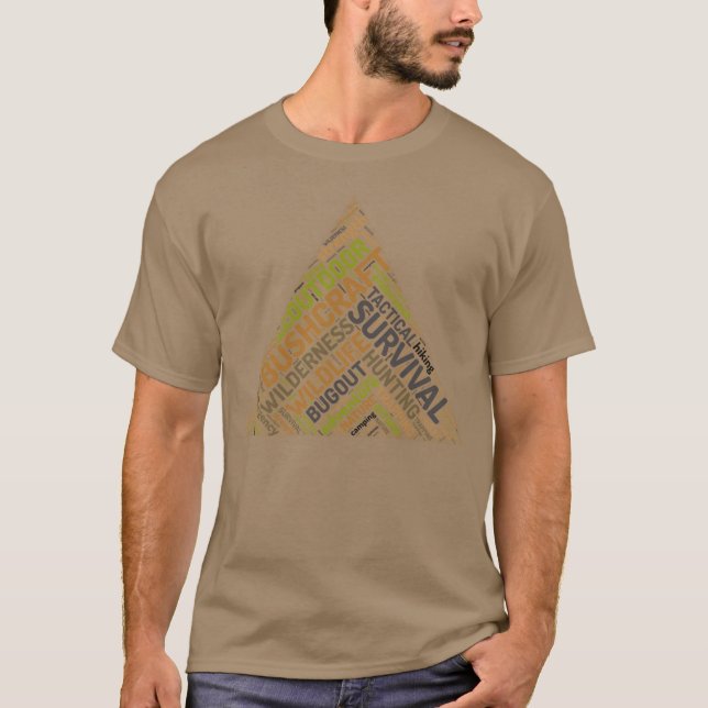Bushcraft Word Cloud T-Shirt (Front)