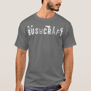 Bushcraft Wordart Hammock and Primitive Skills T-Shirt