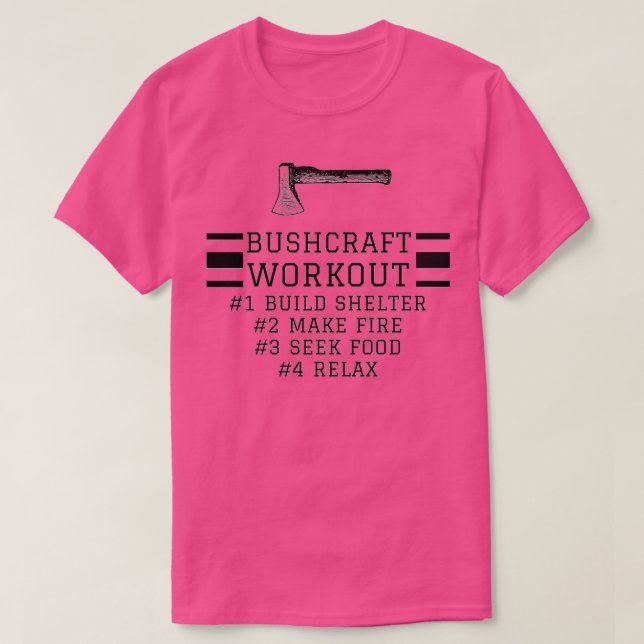Bushcraft Workout Design T-Shirt (Design Front)
