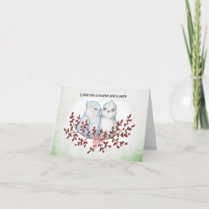 Bushel and a peck Funny Valentine Cute Lovebirds   Card