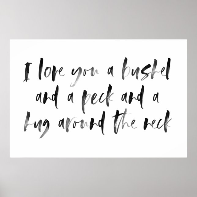 Bushel and a Peck Watercolor Nursery Sign (Front)