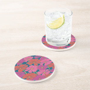 Bushel of Bright Cosmos Coaster