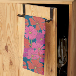 Bushel of Bright Cosmos  Tea Towel