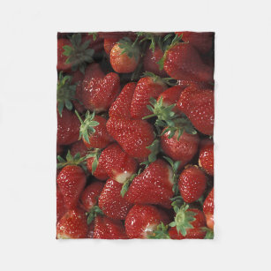 Bushel of Strawberries Fleece Blanket
