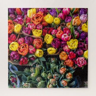 Bushels of Fresh Flowers Market – Colorful Floral  Jigsaw Puzzle