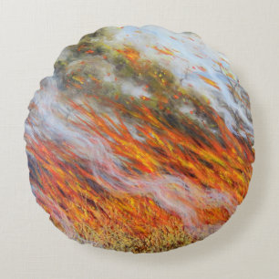 Bushfire Inferno 2014 Round Cushion