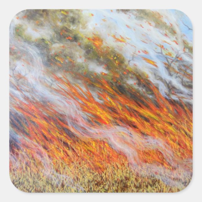 Bushfire Inferno 2014 Square Sticker (Front)