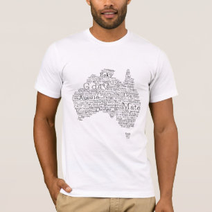 Bushfire Special Edition Aussie Slang Map T-Shirt