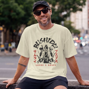 Bushido Honour & Brave – Samurai Warrior T-Shirt