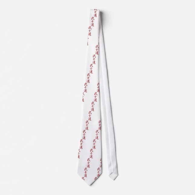 BUSHIDO KANJI red Tie (Front)