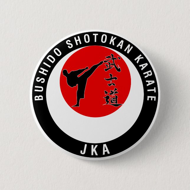 Bushido Logo Brand 6 Cm Round Badge (Front)