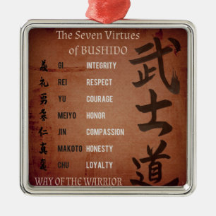 BUSHIDO VIRTUES METAL TREE DECORATION
