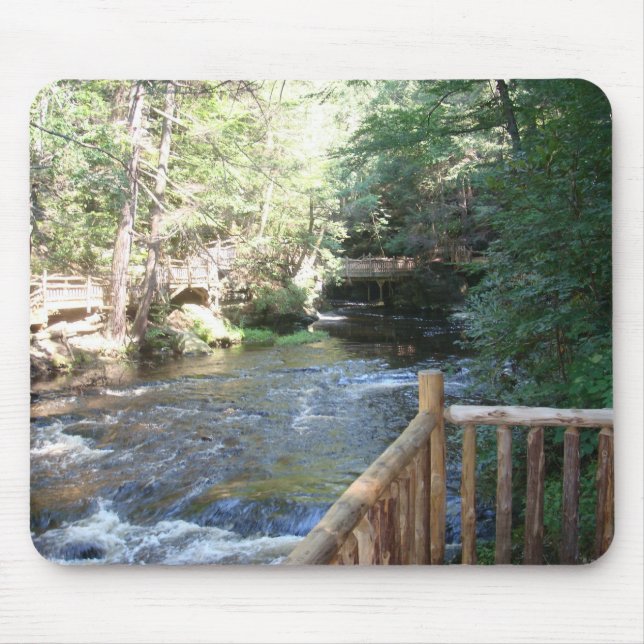 Bushkill Falls - Mt. Pocono, PA Mouse Mat (Front)