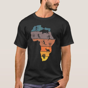 Bushman Khoi San Hunt African Djembe Drum Vintage T-Shirt