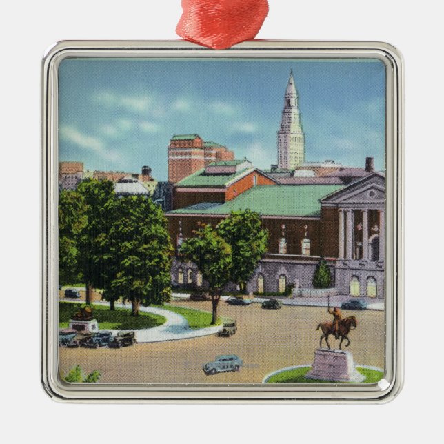 Bushnell Memorial, Lafayette Statue Metal Tree Decoration (Front)