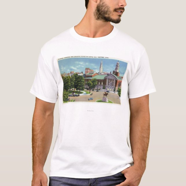 Bushnell Memorial, Lafayette Statue T-Shirt (Front)