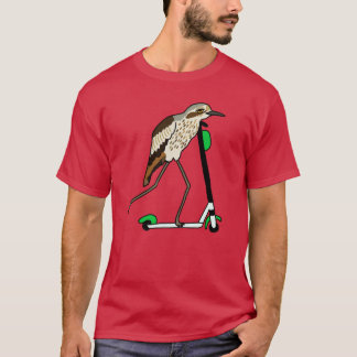 Bushstone Curlew on a Scooter Blue family friends T-Shirt