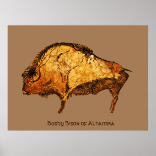 Bushy Bison of Altamira Poster