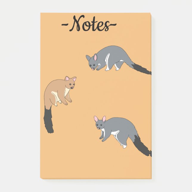 Bushy Tail Possums Post-it Notes (Front)