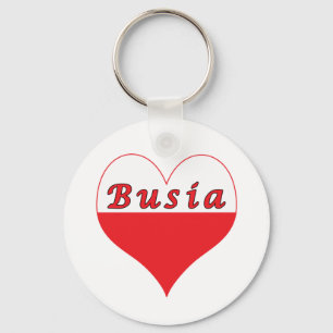 Busia Polish Heart Key Ring