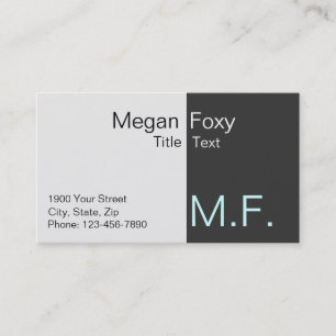 Busines card for talent