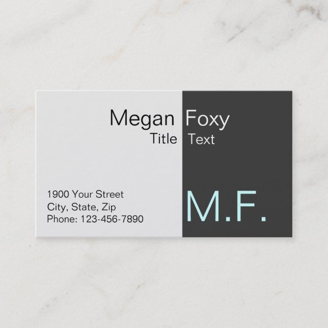 Busines card for talent (Front)