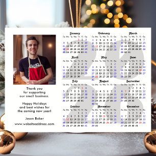 Business 2025 Calendar Minimalist Photo Magnetic