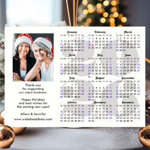 Business 2026 Calendar Minimalist Silver Glitter