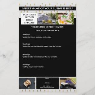 Business 6 photo   gold white marketing brochure