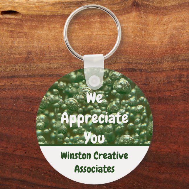 Business Abstract Customer Employee Appreciation  Key Ring (Front)