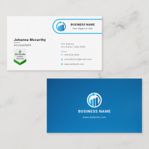 Business Accountant Logo Minimalist Modern Busin Business Card