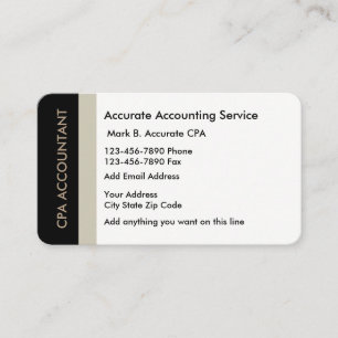 Business Accountant Services Business Card