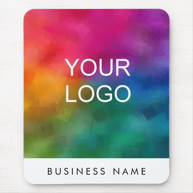 Business Add Your Company Business Logo Vertical Mouse Mat (Front)