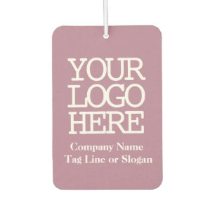 Business Add Your Company Logo Pink Air Freshener