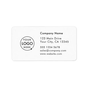 Business Address Label   Logo Company Info Sticker