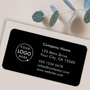 Business Address Label   Logo Company Info Sticker
