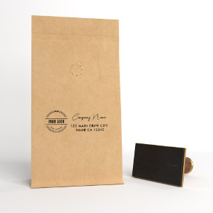Business Address   Logo Professional Corporate Rub Rubber Stamp
