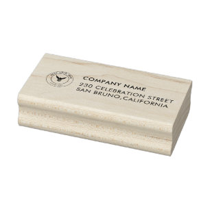 Business Address   Logo Professional Corporate Rub Rubber Stamp