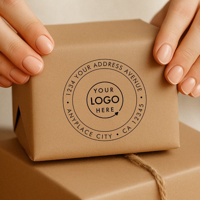Business Address Rubber Stamp | Logo Return Mail (Professional pre-addressed stamp showcasing your brand for envelopes, parcels & business mail)