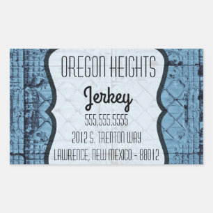 Business Address Stickers Rustic Tin Panel Ceiling