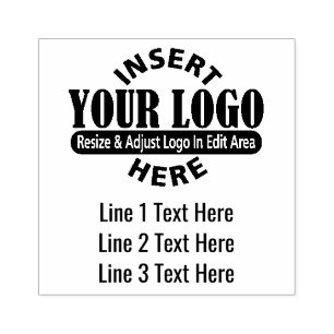 Business Address with 3 Lines of Text address Rubber Stamp