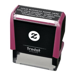 Business Address Your Company Personalised - Self-inking Stamp