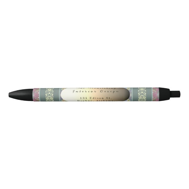 Business Addressed Floral Pen (Front)